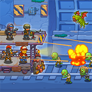 Spiele jetzt TOWER TRAIN: Zombie Verteidigung 2D - Arcade :xxx – :yyy Spiel-Screenshot
