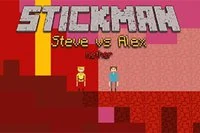 Stickman Steve vs Alex Nether Play Stickman Steve vs Alex Nether Now