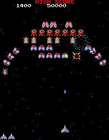 Play Galaga 3 (GP3 rev. C) Now -  :xxx - :yyy Game Screenshot