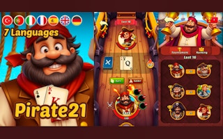 Pirate21 - Free card Game Like سوليتير ترتيب الورق