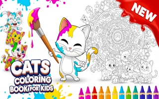 Cats Coloring Book for Kids - Free coloring Game Like تلوين ساحر
