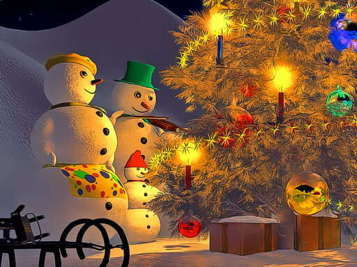 Temps en famille avec le bonhomme de neige - Free Jeux gratuits en ligne les plus populaires Action Game