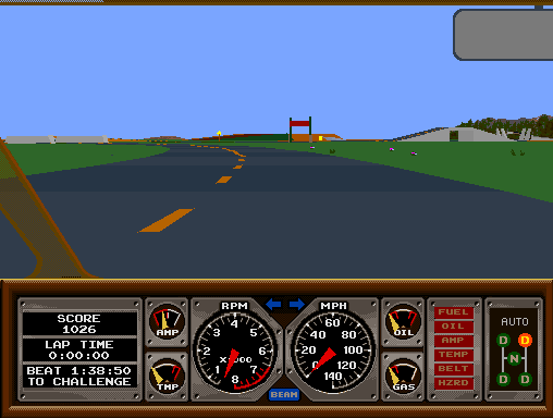 Spiele jetzt Hard Drivin (Kabine, Revision 7) - Arcade :xxx – :yyy Spiel-Screenshot