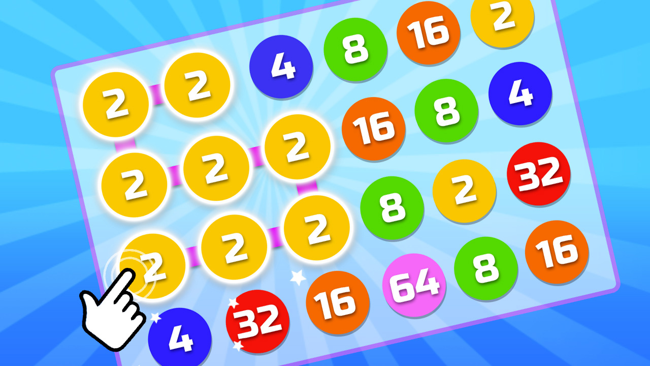 2-4-8: Link Identical Numbers gameplay screenshot