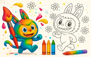 Chibi Labubu Coloring Book for Kids - Free coloring Game Like Coloriage Magique