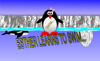 Esther the penguin. Learn to swim. - Similar Game
