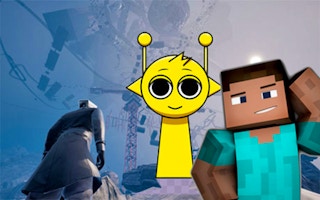 Only Up at Minecraft & Sprunki - Free addictive Game Like Car City Adventure