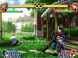 Play The King of Fighters '99 - Millennium Battle (Korean release, non-encrypted program) Now -  :xxx - :yyy Game Screenshot