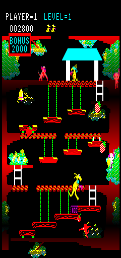 Juega a Canguro (Bootleg) ahora - Arcade Captura de pantalla de :xxx - Juego :yyy