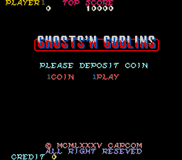 Juega a Fantasmas y Goblins (Bootleg, más difícil) ahora - Arcade Captura de pantalla de :xxx - Juego :yyy
