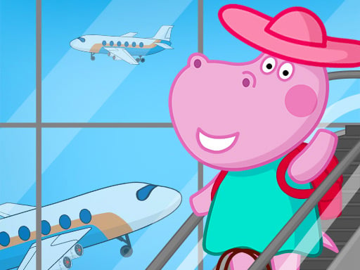 Hippo Family Airport Adventure - Free Top Free Online Games tagged Adventure Game