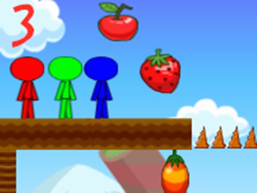 Stickman Bros на Фруктовом острове 3 - Free Лучшие бесплатные онлайн-игры с тегом Arcade Game