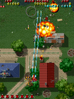 Play Raiden II (Easy Version, Japan?) Now -  :xxx - :yyy Game Screenshot