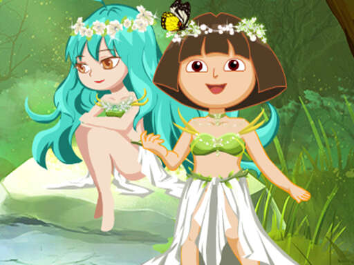 Dora With Wizard In Forest - Free Games for Puzzle Game
