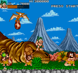 Play Caveman Ninja (US ver 4) Now -  :xxx - :yyy Game Screenshot