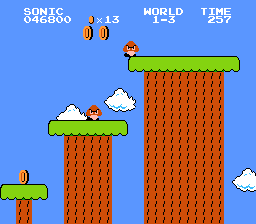 Jouez à Sonic dans SMB1 v25 maintenant -  Capture d'écran de :xxx - Jeu :yyy