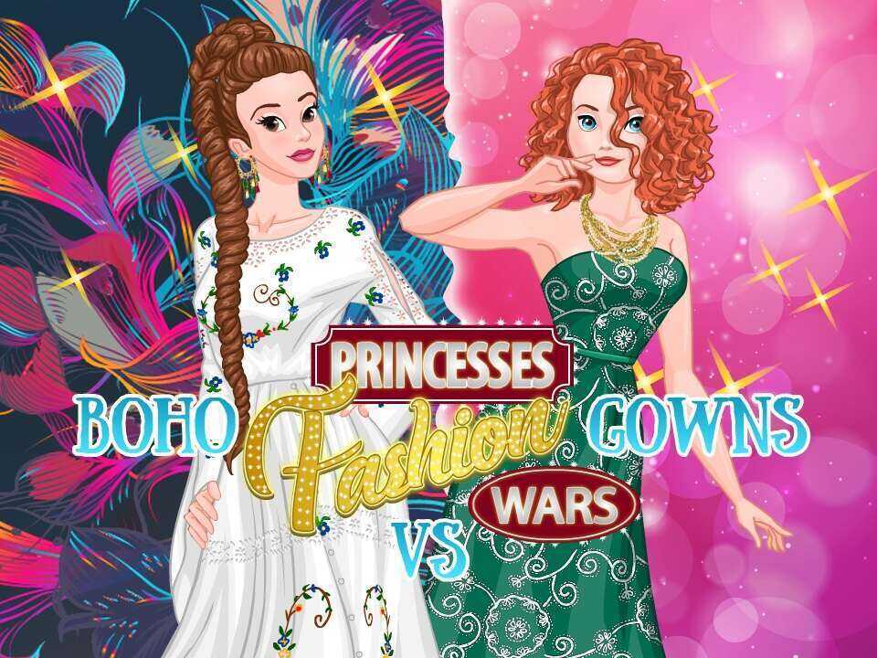 공주 패션 전쟁: 보헤म VS 드레스 - 무료로 온라인 플레이 - CrazyGames-Poki