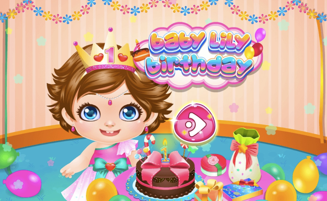 Играть в День рождения Бэби Лили сейчас -  Скриншот игры :xxx - :yyy