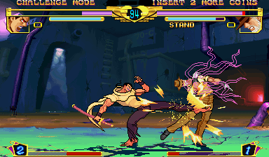 Play JoJo's Bizarre Adventure: Heritage for the Future / JoJo no Kimyou na Bouken: Mirai e no Isan (Euro 990927, NO CD) Now -  :xxx - :yyy Game Screenshot