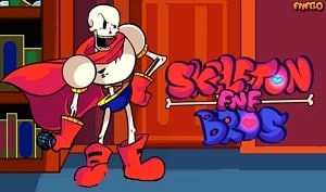 Jogue FNF Esqueletos Bros vs Chara, Sans & Papyrus Agora -  Captura de tela de :xxx - Jogo :yyy