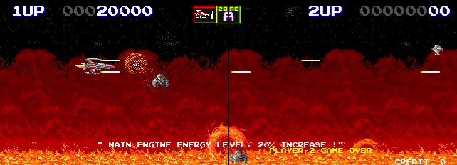 Spiele jetzt Darius II (Dualscreen) (Japan) - Arcade :xxx – :yyy Spiel-Screenshot