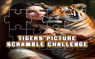 Tigers Picture Scramble Challenge - Free jigsaw-puzzles Game Like Music Notes Tile Image Scramble