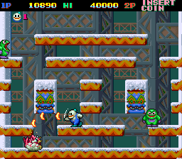 Play Snow Bros. - Nick & Tom (Dooyong license) Now -  :xxx - :yyy Game Screenshot