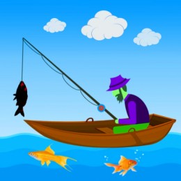 Tiny Fishing Game Logo - Free Online Games Platform