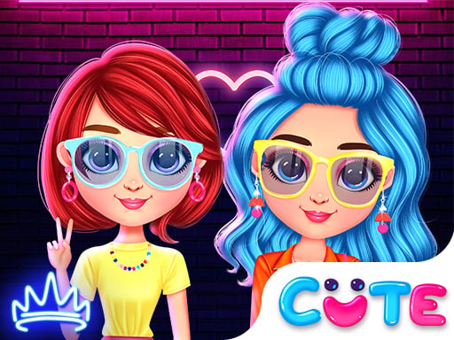 Meninas do Arco-Íris Moda Neon - Free Jogos Online Grátis com a Tag Girls Game
