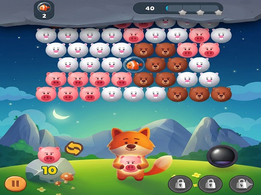 Tierische Blasenexplosion online kostenlos spielen – arcade Spiel-Screenshot