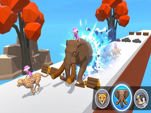 Jouez à Course De Transformation Animale en ligne gratuitement – Capture d'écran du jeu de arcade