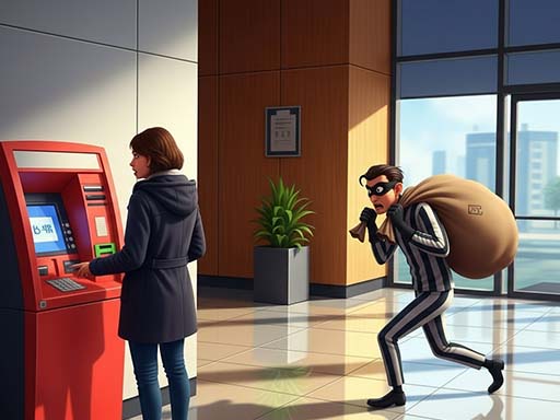 Juega a Maestro Del Robo A Bancos Sigiloso online gratis – Captura de pantalla del juego de arcade