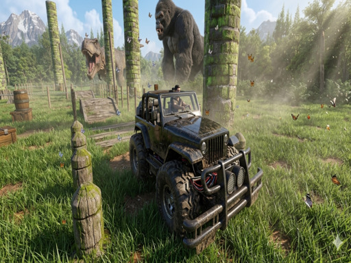 Jungle Jeepsim online kostenlos spielen – arcade Spiel-Screenshot