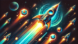 Raketenstart und Explosion