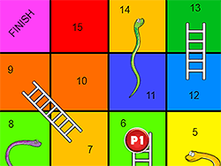 Play Snake and Ladder Board Now - 2 Player :xxx - :yyy Game Screenshot