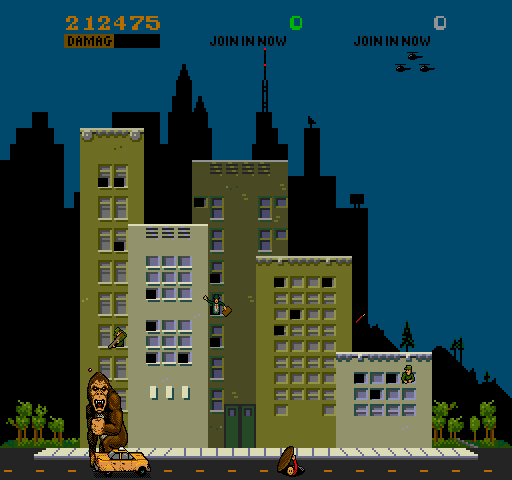 Play Rampage (Rev 3, 8/27/86) Now -  :xxx - :yyy Game Screenshot