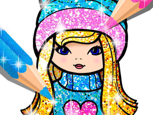 Livro de Colorir para Meninas com Brilho - Free Jogos Online Grátis com a Tag Girls Game