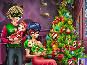 Dotted Girl Family Christmas - Free Games for Dress-up Game
