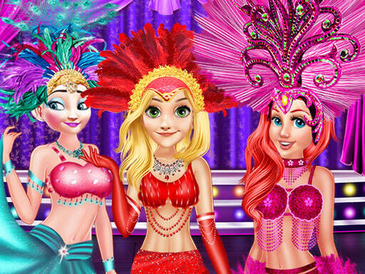 Princess as Los Vegas Showgirls - Free Games for Dress-up Game