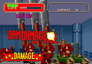 Play Line of Fire / Bakudan Yarou (World, FD1094 317-0136 decrypted) Now -  :xxx - :yyy Game Screenshot