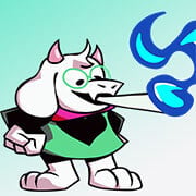Jouez à Ralsei avec une tête grosse et épaisse maintenant -  Capture d'écran de :xxx - Jeu :yyy