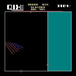 Play Qix (Rev 2) Now -  :xxx - :yyy Game Screenshot