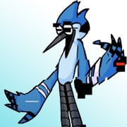Play FNF vs Corrupted Pibby Mordecai Now -  :xxx - :yyy Game Screenshot