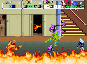 Jouez à Les Tortues Ninja adolescentes (Monde pour 4 joueurs) maintenant -  Capture d'écran de :xxx - Jeu :yyy