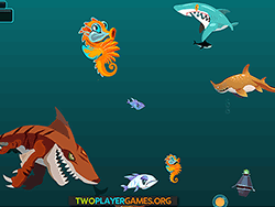 立即玩鱼吃长大会！ - 2 Player :xxx - :yyy 游戏截图