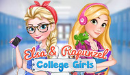 Elsa & Rapunzel College Girls Games