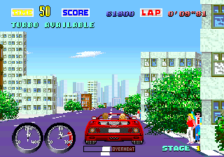 Play Turbo Out Run (deluxe cockpit, FD1094 317-0109) Now -  :xxx - :yyy Game Screenshot