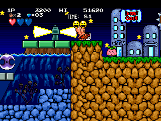 Spiele jetzt BC Kid / Bonks Abenteuer / Kyukyoku!! PC Genjin -  :xxx – :yyy Spiel-Screenshot