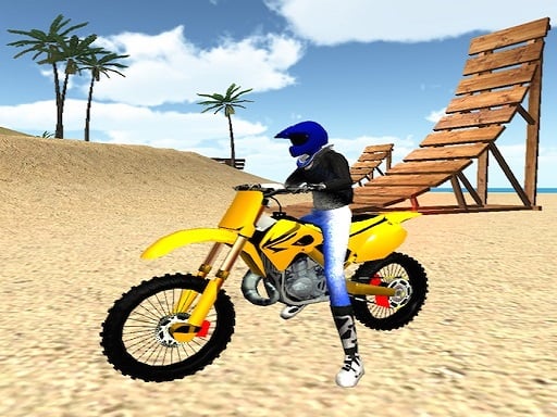 Motocross Stunts de Praia Gas 3D - Free Jogos para Racing Game