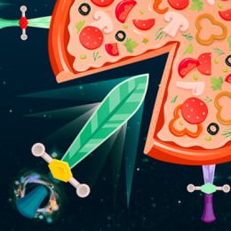 Knife Hit Pizza gameplay screenshot